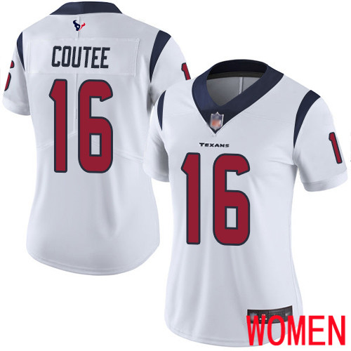 Houston Texans Limited White Women Keke Coutee Road Jersey NFL Football #16 Vapor Untouchable->women nfl jersey->Women Jersey